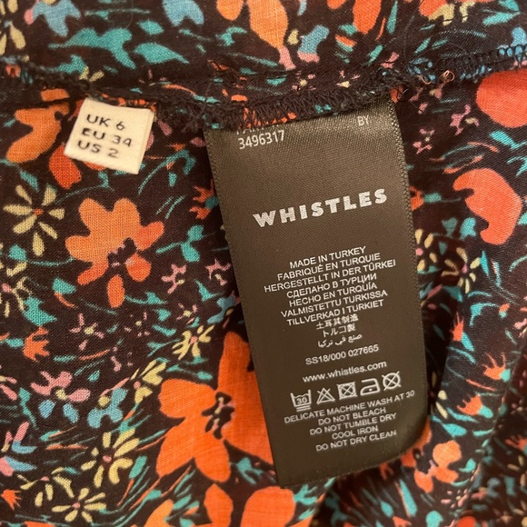 Whistles Multicolour Floral Button Up Shirt - Picture 3 of 7